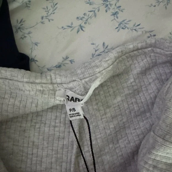 Garage Light Gray Ribbed Pants - Picture 2 of 2